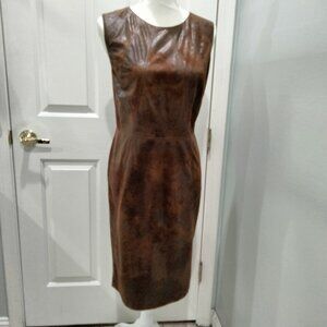 Vince Camuto Faux Leather Bodycon Dress, Size 14